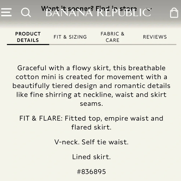 NWT Banana Republic ( Summer 2022) Petite Stampa Mini Dress size XSP - Picture 6 of 11